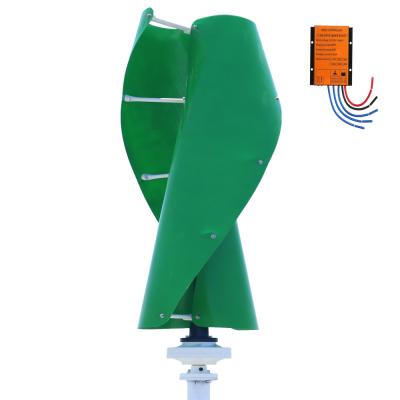 China 600w Low rpm helix wind turbine generator 12v 24v 48v with MPPT controller and maglev coreless generator for home use for sale