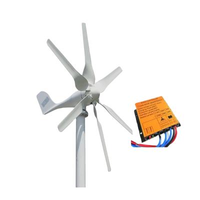 China New Developed Wind Turbine 800w 12v 24v Generator With 6 Blades Free PWM Controller For Home Use for sale