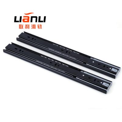 China High Quality Soft Closing Cabinets Drawer Slide Rails 45MM Width Ball Bearing Slide for sale