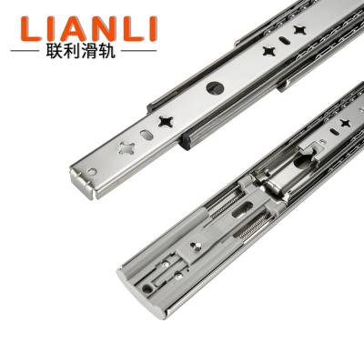 China Cabinets 16 Inch 53mm Width Soft Closing Heavy Duty Ball Bearing Drawer Slide Rail for sale