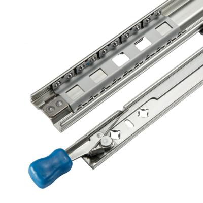 China 53mm Industrial Heavy Duty Full Extension Ball Bearing 100kg Heavy Duty Drawer Slide Rail for sale