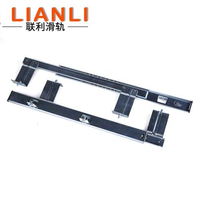 China Black Furniture 35mm Width Full Extension Ball Bearing Drawer Slide Rail For Keyboard Desk for sale