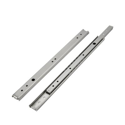 China Traditional Light Duty Type For Printers 2 Fold Ball Bearing Full Extension Telescopic Drawer Slide Channel for sale