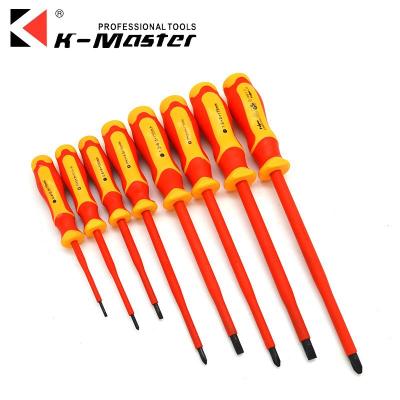 China Plastic K-master 1000V slotted3*100 insulated VDE screwdriver for sale