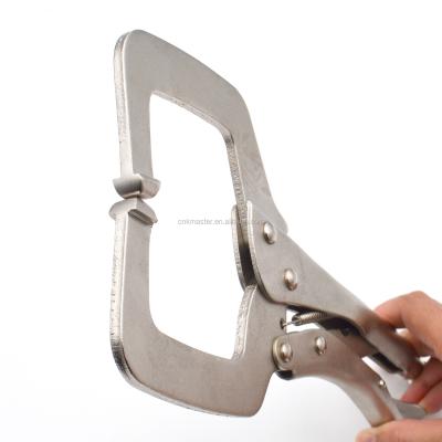 China K-Master 11 Inch C-Crimping and Pliers Square Mouth Handle Rubber Woodworking Clamps Quick Locking Clamps for sale