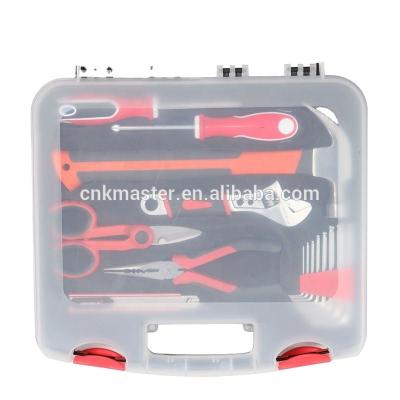 China High quality diy professional plastic tool kit K-Mastet 15 pcs blow molding tool kit for sale