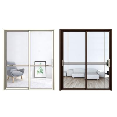 China Modern Style Customized Decoration Home Office Aluminum Alloy Interior Door Frame Silent Aluminum Sliding Door for sale