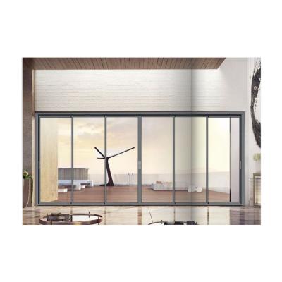 China Modern Three Linkage Aluminum Door Bathroom Glass Doors Al-alloy Glass Door For Houses Room for sale