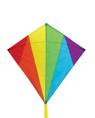 China Polyester Ozone Diamond Flying Kite Rainbow Kite for sale