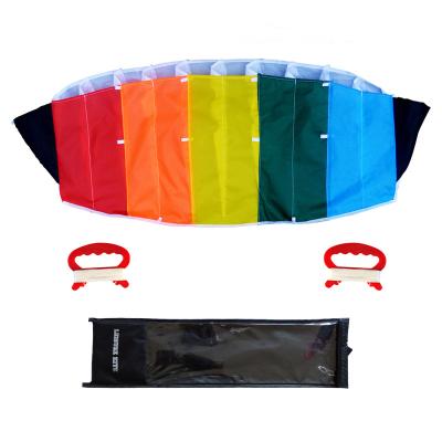 China Chinese polyester ripstop nylon fabric rainbow color power kites for sale for sale