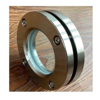 China Food Machinery DN200 Flange Frame Stainless Steel Sanitary Flange Type Glass Round Frame Straight for sale