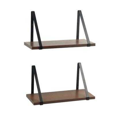 China Hot Selling High Quality Black Wall Shelf Set (Size)Adjustable Wall Mount 2 Mount Two Layer Iron Shelf for sale