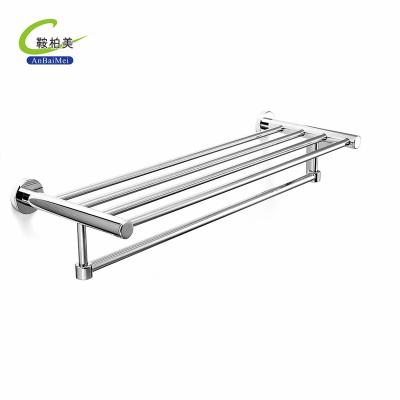 China Fashion Bathroom Stainless Steel Towel Hanger Storage Wall Mounted Towel Rack for sale