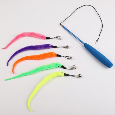 China Profitable Viable Retractable Fishing Rod Funny Cats Teaser Toys Bulk for sale