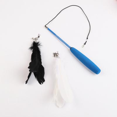 China Viable Newcomer Customized Self Play Cat Teaser Feather Wand Squeaky Toy for sale