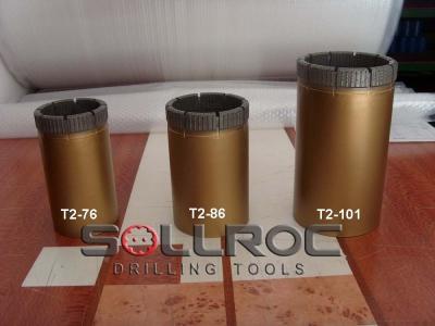 China Impregnated Diamond Core Bit T2, T6 for sale