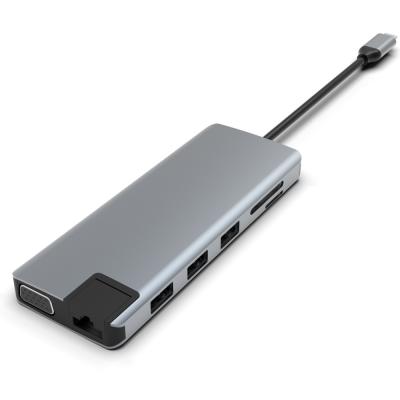 Κίνα Εναλλακτικός προσαρμογός οθόνης USB-C USB-C Docking Station 3 Οθόνες USB-C Hub Λάπτοπ Πολλαπλόπορτο Adapter Dock Dongle προς πώληση