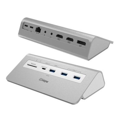 중국 9인1 USB C 허브 멀티포트 어댑터 4K HDMI PD 100W USB-A 및 SD/TF 카드 리더 판매용