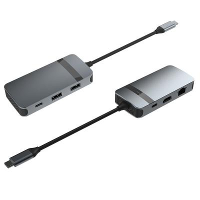 China Adaptador USB C Ethernet Hdmi PD Carregamento USB-C Hub 6-In-1 Tipo C Adaptador USB 3.0 2.0 PD Convertidor à venda