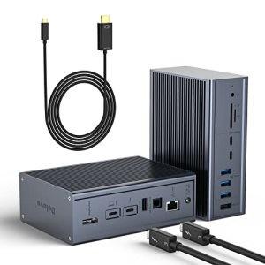 Chine 18 ports Thunderbolt Docking Station 2 HDMI Dock Hub Pour compatibilité d'affichage HDMI 8K / 4K à vendre