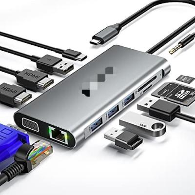 Chine USB Type C Hub Hdmi 4k 60hz Station d'accueil USB C 10Gbps Prend en charge le taux de transfert à vendre