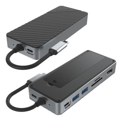 中国 ディスプレイリンク Thunderbolt Dock USB C ドッキングステーション 磁気ケース付き 10Gbps 通信速さ NVMe SSD 販売のため