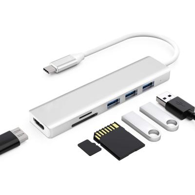 중국 멀티포트 USB C 허브 타입 C 허브 어댑터 도크 스테이션 4k HDMI USB 3.0 Pd 충전 판매용