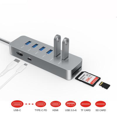 China 10 Anschlüsse USB C Hub USB 3.0 Hub mit 5 Gbps Datenübertragung 2ft erweitertes Kabel zu verkaufen