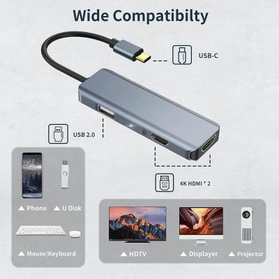 China 3 in 1 USB Hub HDMI Adapter USB C zu USB 2.0 Adapter Slim Dock für Mac zu verkaufen