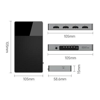 China 3 em 1 Multi Input HDMI Selector Switch 4k Com HDCP 2.2 Alumínio Construir Automática de Conmutação à venda