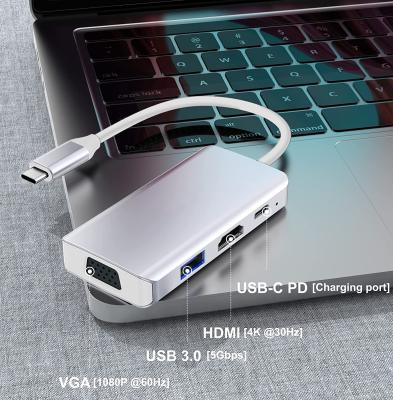 China Wit USB C Docking Hub Station Dual Monitor Voor Triple 4K 60hz Data Transfer Adapter Te koop