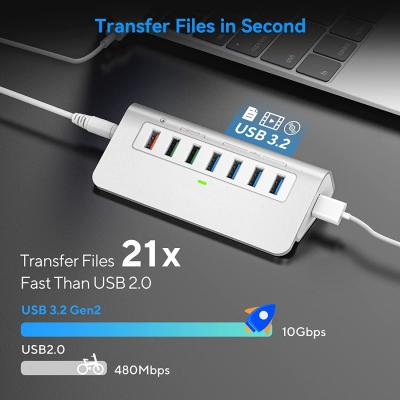 China USB-C-Adapter 3.2 Hub Gen 2 USB C zu USB-Multiport-Adapter 30W Leistung für Laptop zu verkaufen