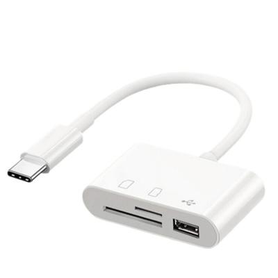 China Macbook USB C SD-kaartlezer SD-kaartadapter geheugenkaartlezer met SD MicroSD USB 3-poort voor Iphone Te koop