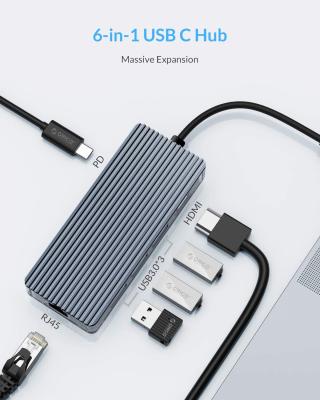 China Estación de acoplamiento USB C de plata con puertos Displaylink IC y USB 3.0 en venta