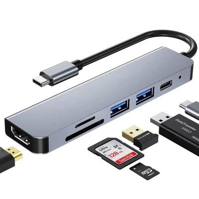 China USB 3.1 Docking Station Hub with 4K HDMI USB3.0 TF SD Card Reader and 87W PD Charging for sale