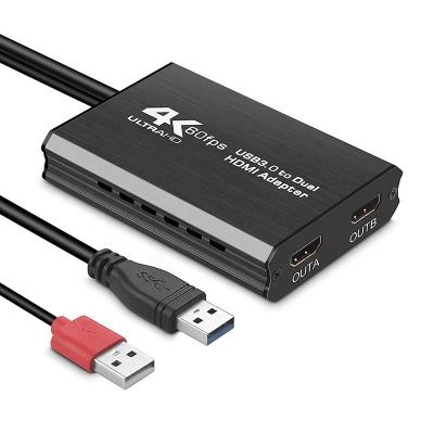 中国 非シールド式USB3.0 デュアルHDMIx2出力オーディオコンバーター 販売のため