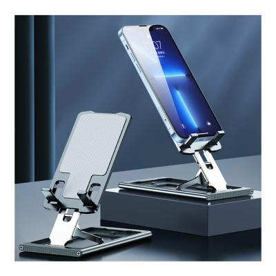 China New Arrivel Imprue Double-Layer Aluminum Alloy Adjustable Universal Mobile Phone And Tablet Stand Desk Holder For iPad for sale