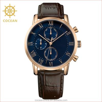 China Day / Date Cocean Wrist Watch Quartz Sport Chrono Watches Mens Private Label for sale