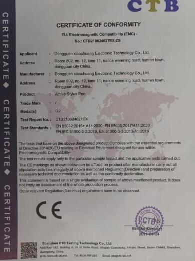 CE - Dongguan Xiaochuang Electronic Technology Co., Ltd.