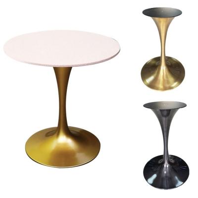 China Modern Simple Furniture Leg Maker Stainless Steel Chrome Round Dining Table Base for sale