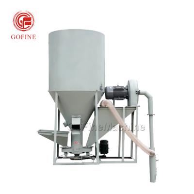 China Vertical Poultry Feed Grinder Mixer 200kg/H Mill Corn Feed Processing Plant for sale