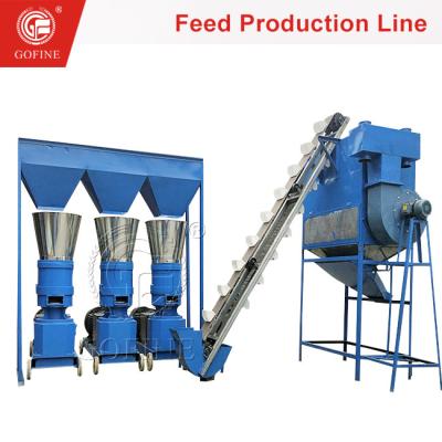 China Automatic Animal Feed Processing Poultry Pellet Feed Production Line zu verkaufen