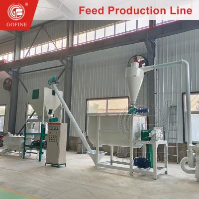 China Complete Animal Feed Pellet Production Line With Feed Mill Feed Pellet Machine zu verkaufen