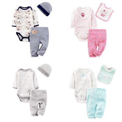 China Comfotable Plain Round Striped Half-Sleeve Jumpsuit Newborn Baby Bodysuits for sale