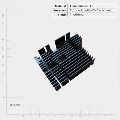 China Customizable Aluminum Extrusion Heat Sink For Improved Heat Dissipation for sale