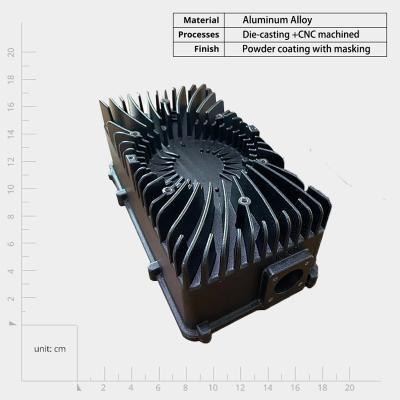 중국 Custom Processing Aluminum Alloy Radiator Housing Parts High-Pressure Casting For Heat Dissipation 판매용