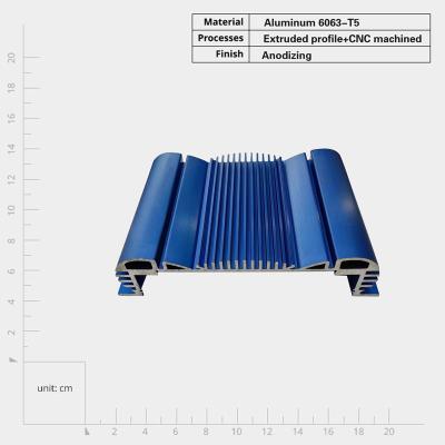 China Customized CNC Auto Part Electronic Devices Aluminum Extrusion Heat Sink Parts en venta