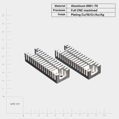 中国 Anodized Aluminum Heat Sinks with Straight Fin Customized Prototype Machining Services 販売のため