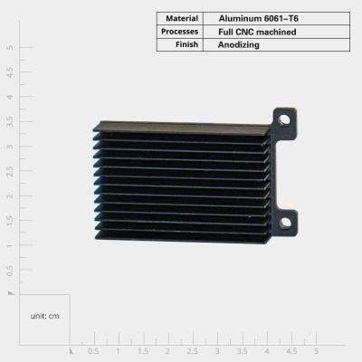 China Customized Heat Sinks For Electronic Cooling , CNC Machined Aluminum Anodized Extruded Heatsink à venda