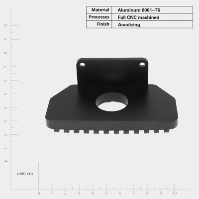 China Rectangular Precision CNC Machined Heat Absorbers With Anodized Finish for sale